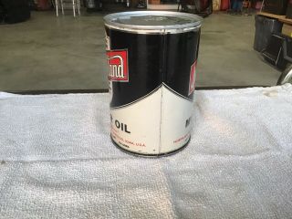 Vintage metal Northland Motor Oil Can,  1 quart,  full,  M W - 6000 2