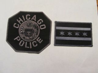 Illinois Chicago Police Patch Set Subdued