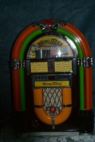 Jukebox Crosley Wurlitzer Wr18 Mini Bubbler Jukebox Cd/fm