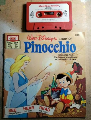 Vintage Read Along Book & Cassette Tape Walt Disney 