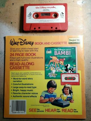 Vintage Read Along Book & Cassette Tape Walt Disney ' s Pinocchio 24 Page 2