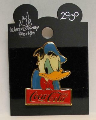Disney Wdw 1986 15th Anniversary Coca Cola Framed Set Donald Duck Pin
