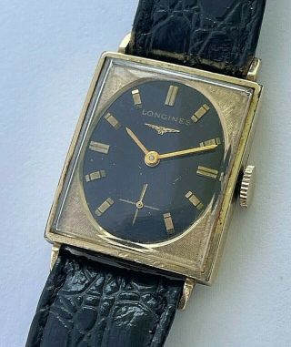 Vintage 1967 10 Karat Gold Fi.  Longines Swiss Hand Winding Mens Watch,  Cal.  370