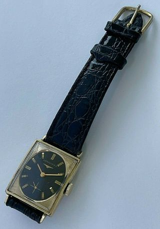 Vintage 1967 10 Karat Gold fi.  Longines Swiss hand winding mens watch,  cal.  370 2