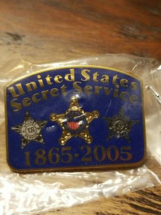 Very HTF Rare U.  S.  Secret Service 1865 - 2005 Commerative Lapel Pin 2