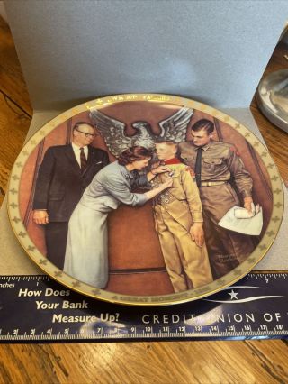 8 " Boy Scouts Of America Norman Rockwell Themed Plate " A Great Moment " No Box