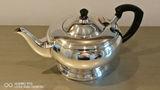Bulbous Mappin Webb Art Deco Fine Silver Plated Teapot