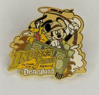 Disney Pin Disneyland Indiana Jones - Mickey Mouse & Pluto - Rare 2008