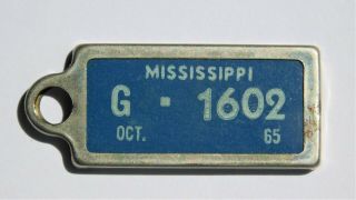 Dav 1965 Mississippi Ms Keychain License Plate Tag Disabled American Veterans