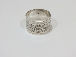 Antique Sterling Silver Art Deco Napkin Ring By Henry Williamson Ltd,  England