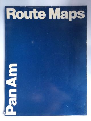 Vintage Airline Brochure - Pan Am - Route Maps 1972