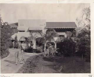 Alla Nazimova In Garden Of Her Home Vintage Photo