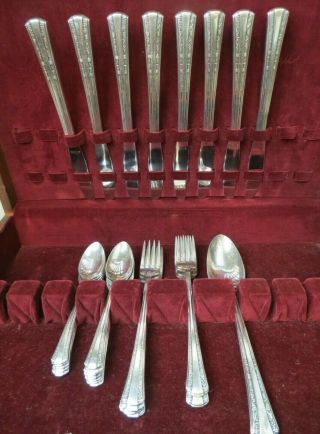 30 Pc Grille Set Rogers Deluxe International Silverplate 1939 Gracious Pattern