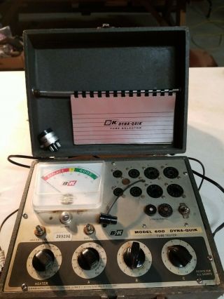 Vintage B&k Model 600 Dyna Quick Tube Tester  Calibrated August 2020