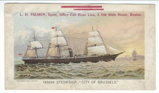Trade Card.  Inman Steamship Line 