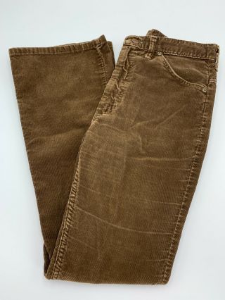 Vintage 1970’s Wrangler Corduroy Brown Jeans Boot Cut Black Tag