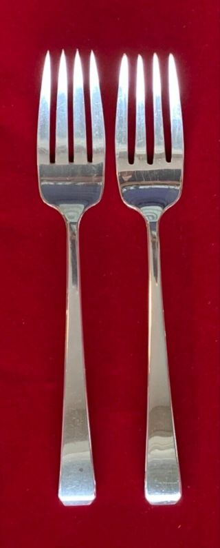 2 Towle Craftsman Sterling Silver 6 1/2 " Salad Forks,  Very Good