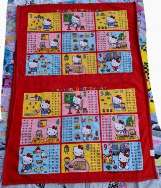 Vintage Sanrio Hello Kitty Math Blanket
