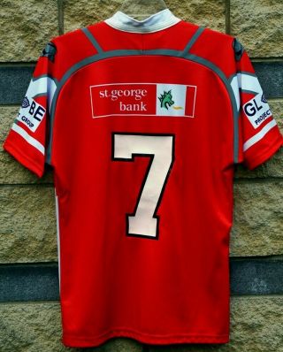 ST GEORGE ILLAWARRA DRAGONS SIGNED NUMBERED VINTAGE RUGBY LEAGUE PLAYERS JERSEY 3