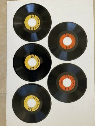 5 Rowe / Seeburg Type Basic Background Music Records Bms 1000 16 2/3 Rpm