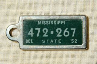 Dav 1952 Mississippi Ms Keychain License Plate Tag Disabled American Veterans