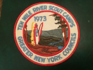 Icollectzone Greater York Council 1973 Ten Mile River Jacket Patch (b700)