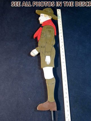 Noblespirit (pa) Wonderful Americana Boy Scout Wooden Yard Figure