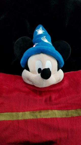 Disney Parks Fantasia Sorcerer Mickey Mouse Dream Friends Light Up Pillow Plush