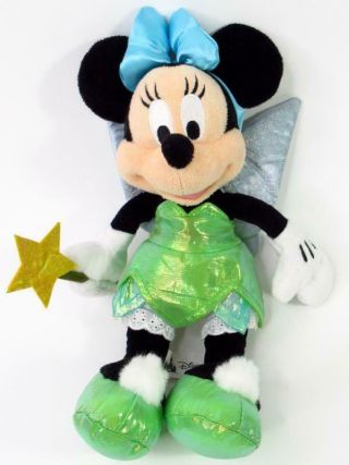 Disney Parks Minnie Mouse Dressed As Tinkerbell Stuffed Plush Doll 11 Inches