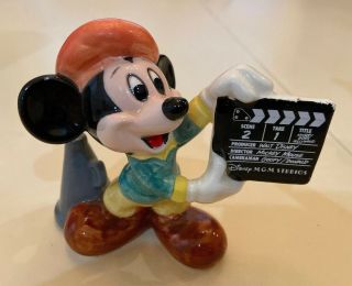 Disney Mgm Studios Director Mickey Ceramic Figure 1987 Guc