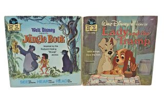 Walt Disney Story Of Lady And The Tramp And Jungle Book Read Along Vintage Books