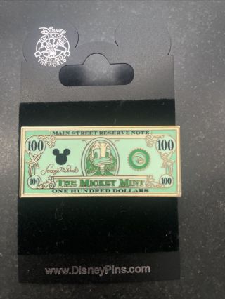 Pin 61032 The Mickey - $100 Dollar Bill (donald Duck)