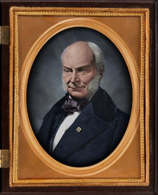 The Lost Daguerreotype Of John Quincy Adams Life Mask 5x7 Print Color Signed