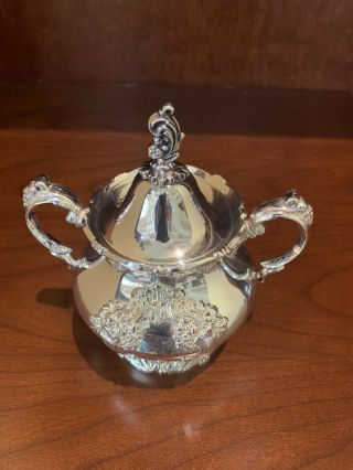 Vintage Reed And Barton King Francis Silverplate Sugar Bowl With Lid