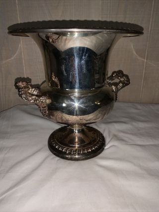 Antique Sheridan Silver Plate Large Ice Bucket Vase Style Stamped