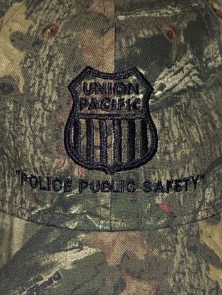 Union Pacific Railroad Police Public Safety Lighted Hat Cap Mossy Oak
