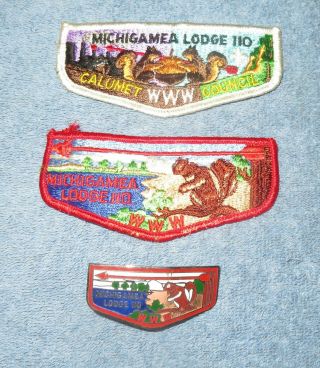 Boy Scout Www Order Of The Arrow Patches Neckerchief Slide Michigamea Lodge 110