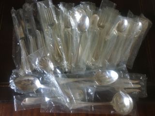 Vtg Nos 1881 Rogers Oneida King James 1971 Silver Plate Flatware/cutlery 54 Pc