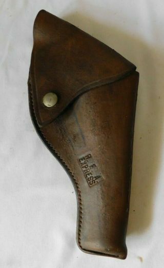 Vintage Rea Express (railway Express Agency) Leather Gun Belt Holster