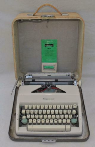 Vintage Olympia Typewriter Sm9 Model In Case