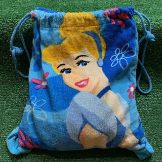 Disney Store Cinderella Princess Kids Beach Pool Towel / Backpack Children 