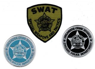 Police Patch City Of Chicago Swat Organized Crime Set Of 3