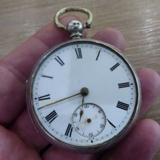 Hawick David Gaytor Antique Solid Silver Gents Fusee Pocket Watch.  Dates C1883