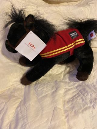 Wells Fargo Mike Horse Black Plush Pony Toy 2016 Red Legendary Stuffed Animal