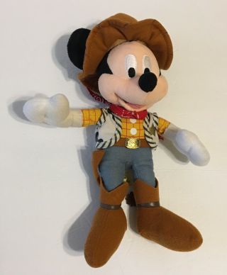 Walt Disney Mickey Mouse Plush Pixar Toy Story Woody Cowboy Disney Parks