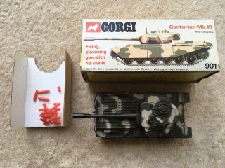 C1974 - 78 Vintage Corgi Toys No901 Centurion Mk.  111 Boxed Diecast Toy Tank