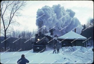 Orig Slide Canadian Pacific 4 - 6 - 2 1278 Winter Action On The Green Mountain O