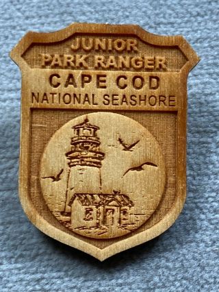 Cape Cod National Park Wood Junior Ranger Badge Nointshp Lighthouse Massachusets