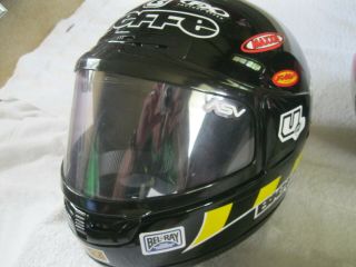 Rare Classic Bieffe Italian Black Grand Prix Racing Helmet,  Sz Xxl 61 Cm