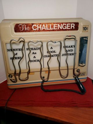 Vintage The Challenger 10 Cent Coin Op Bar Skill Game Buzzer